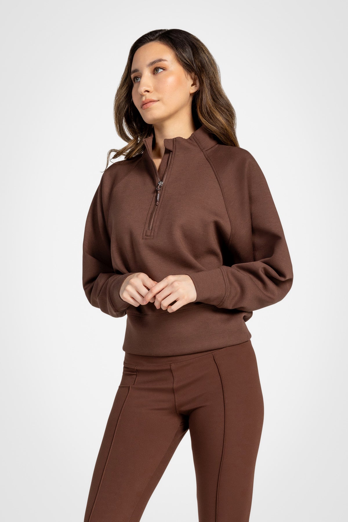 Lorelai Mock Neck Half Zip Sweatshirt
