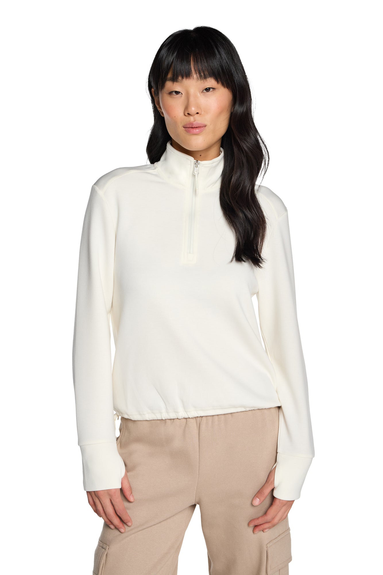 Kyodan Womens Shelby Funnel Neck Half Zip Sweatshirt