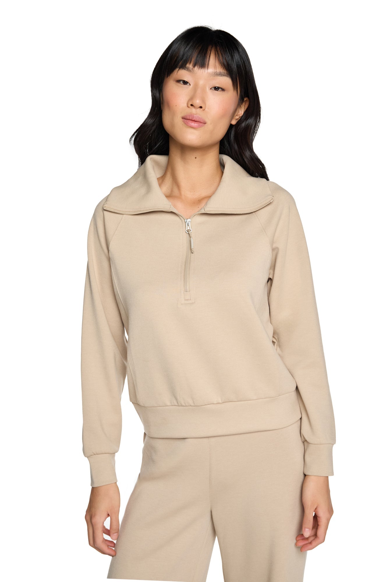 Kaia Funnel Neck Half-Zip Sweatshirt