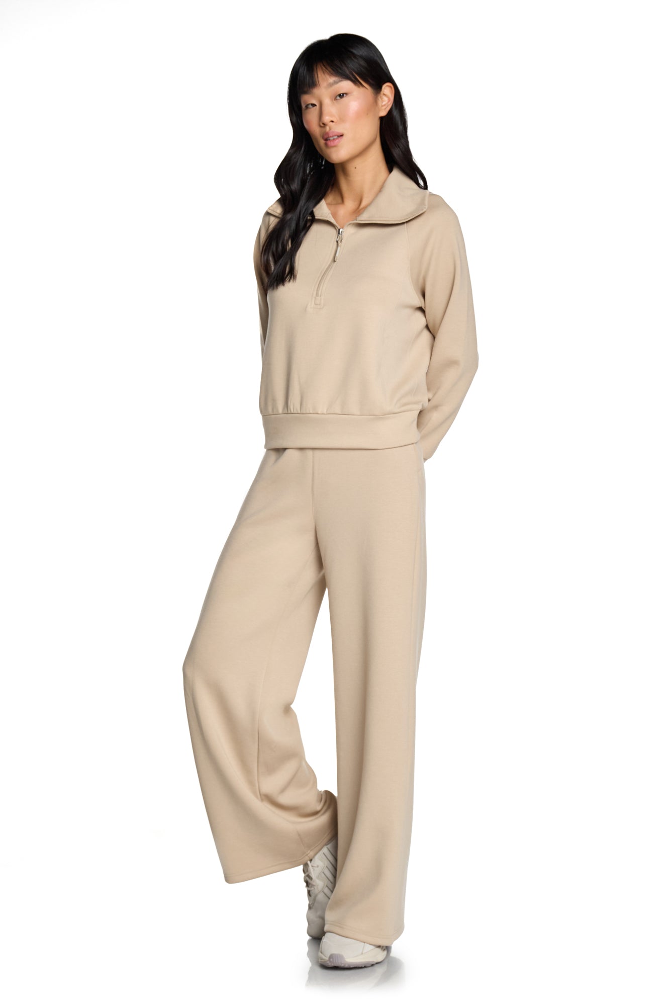 Kaia Funnel Neck Half-Zip Sweatshirt