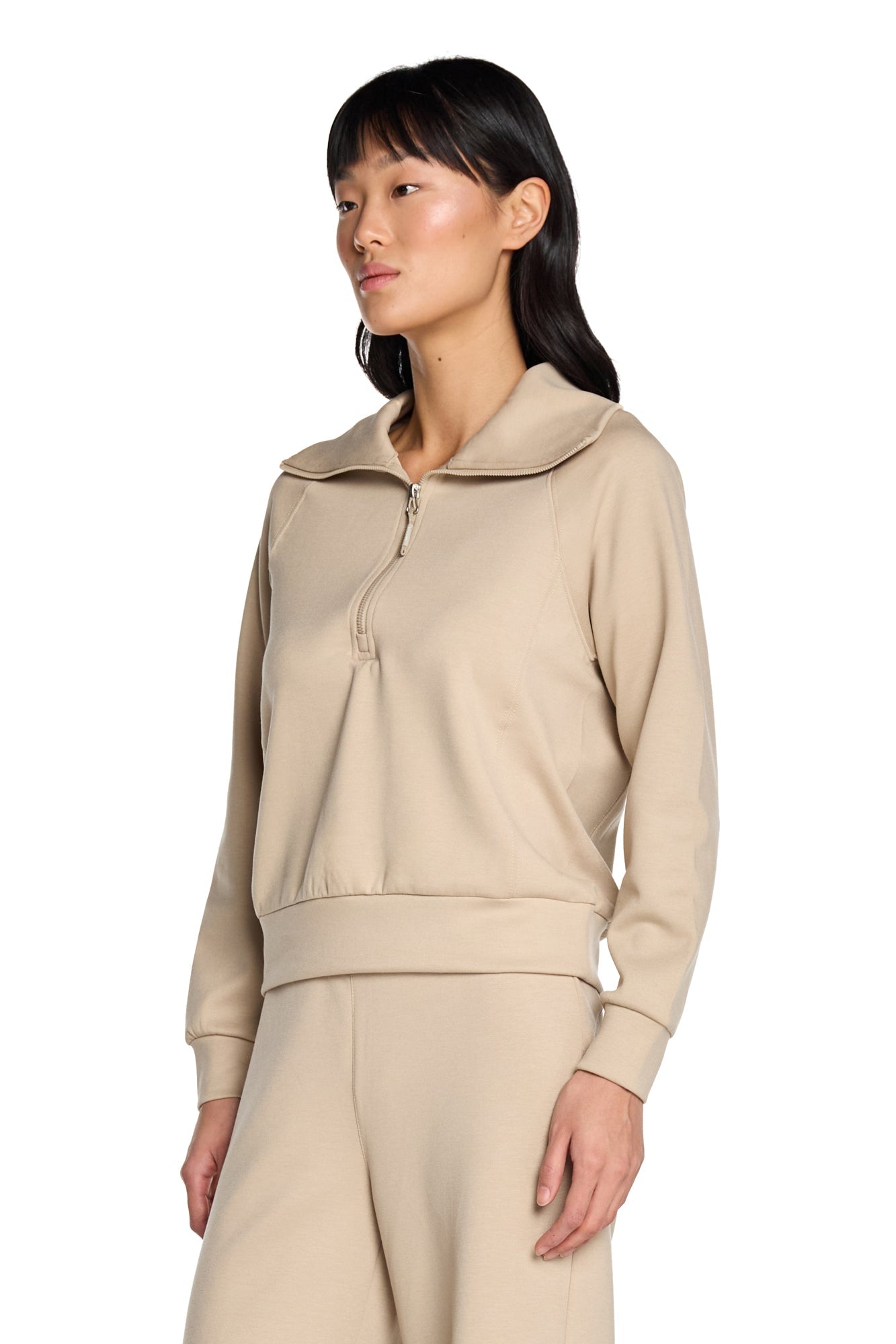 Kaia Funnel Neck Half-Zip Sweatshirt