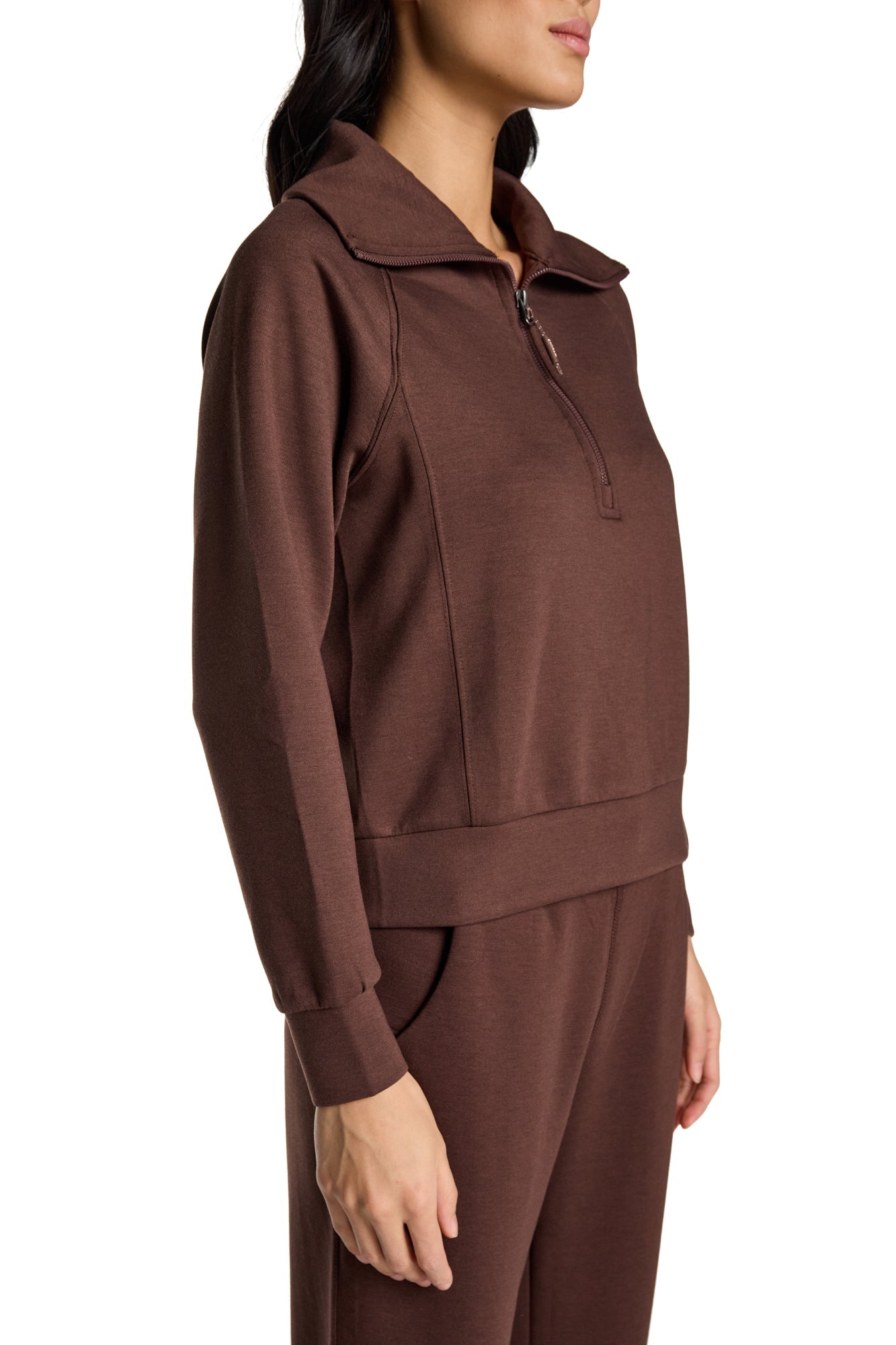 Kaia Funnel Neck Half-Zip Sweatshirt