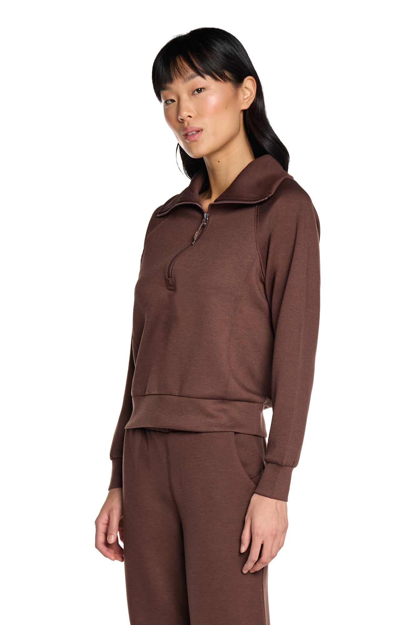 Kaia Funnel Neck Half-Zip Sweatshirt