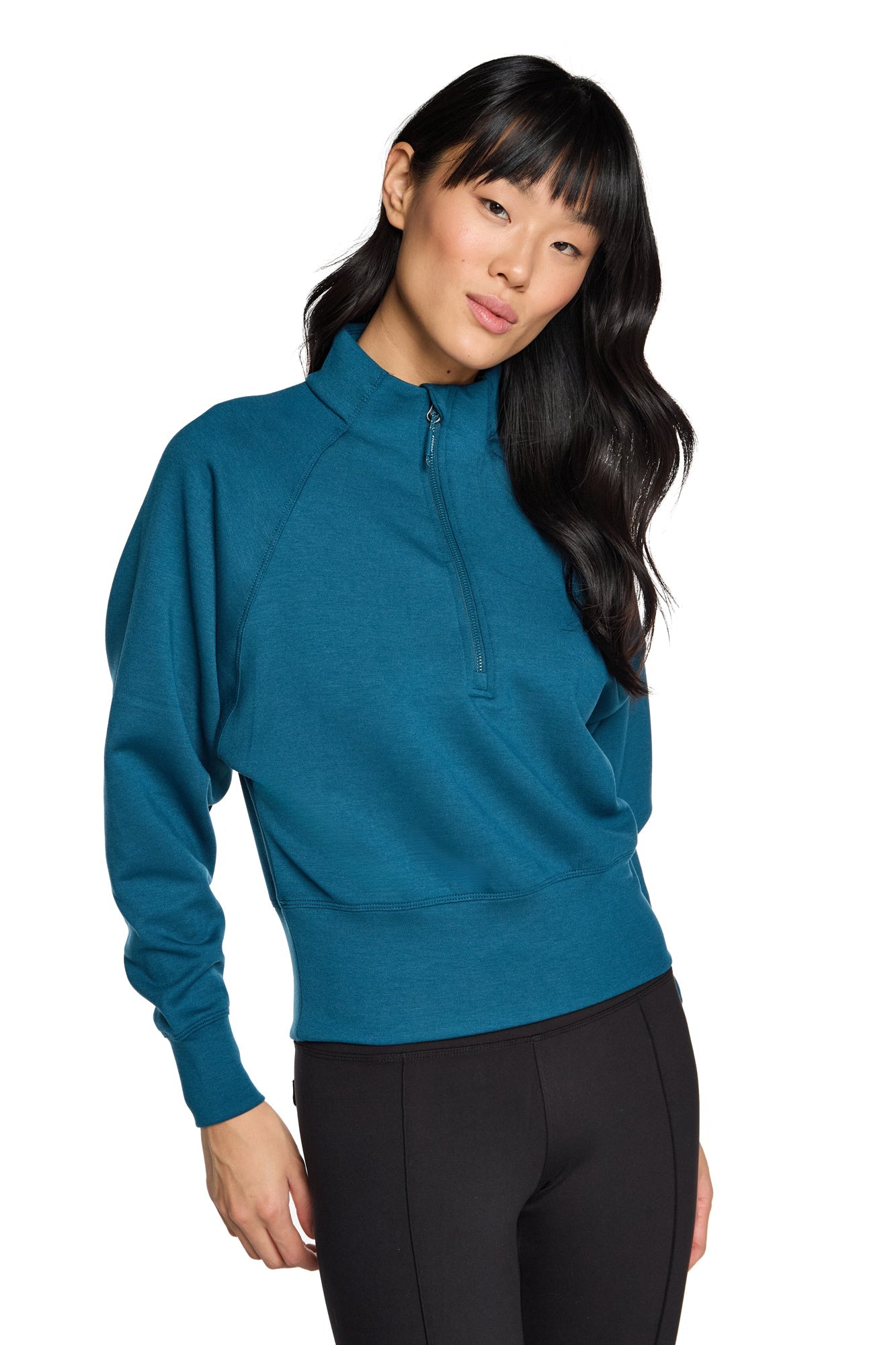Lorelai Mock Neck Half Zip Sweatshirt