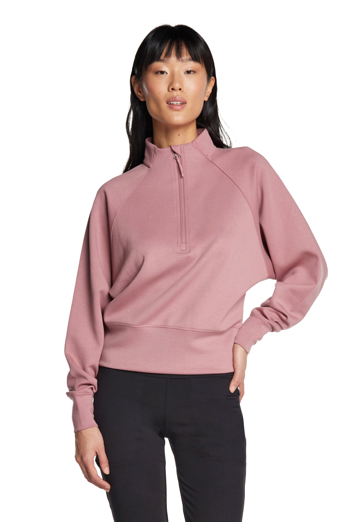 Lorelai Mock Neck Half Zip Sweatshirt