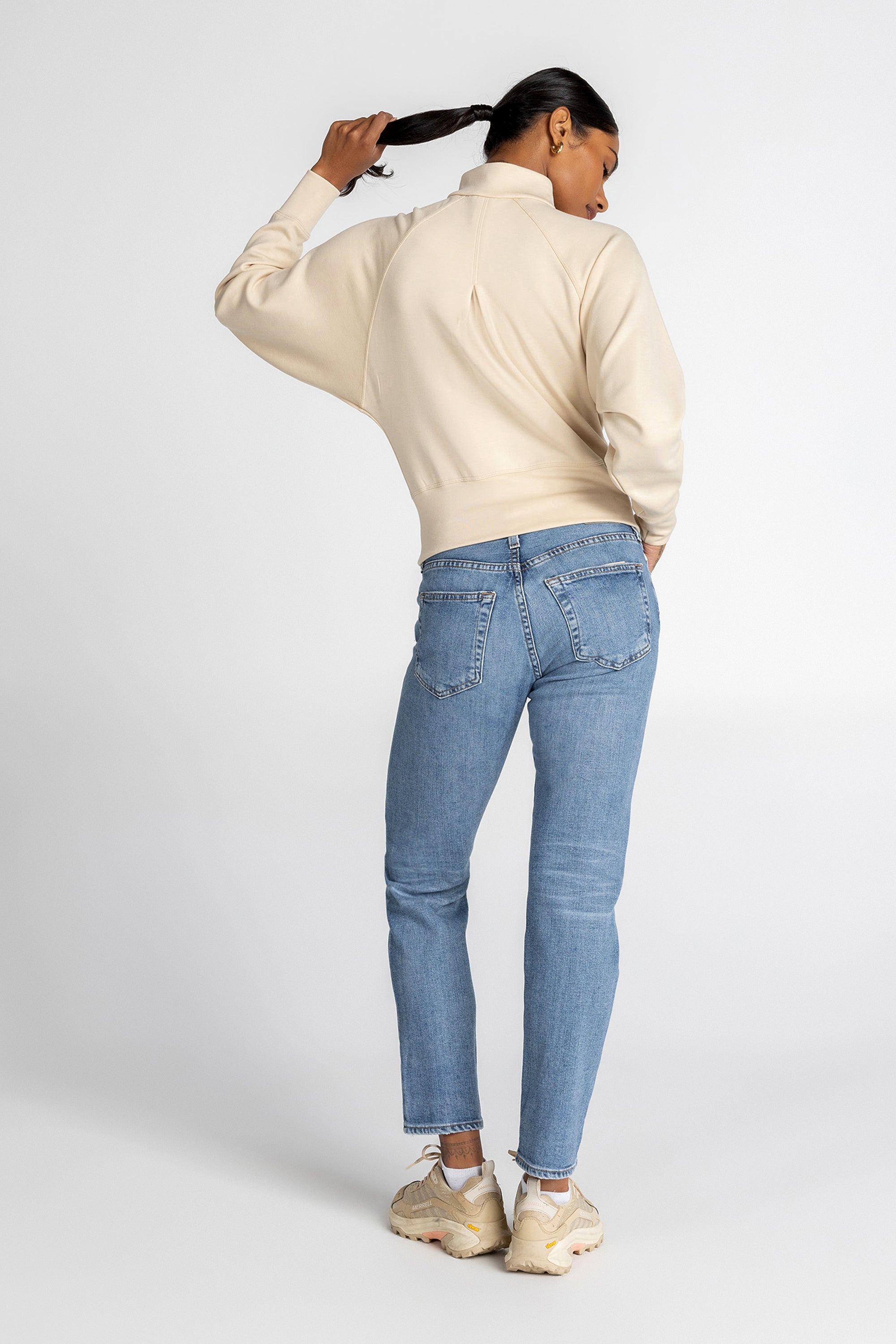 Lorelai Mock Neck Half Zip Sweatshirt