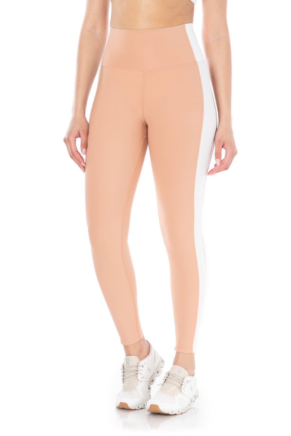 SIERRA LEGGINGS - ribbed beige leggings