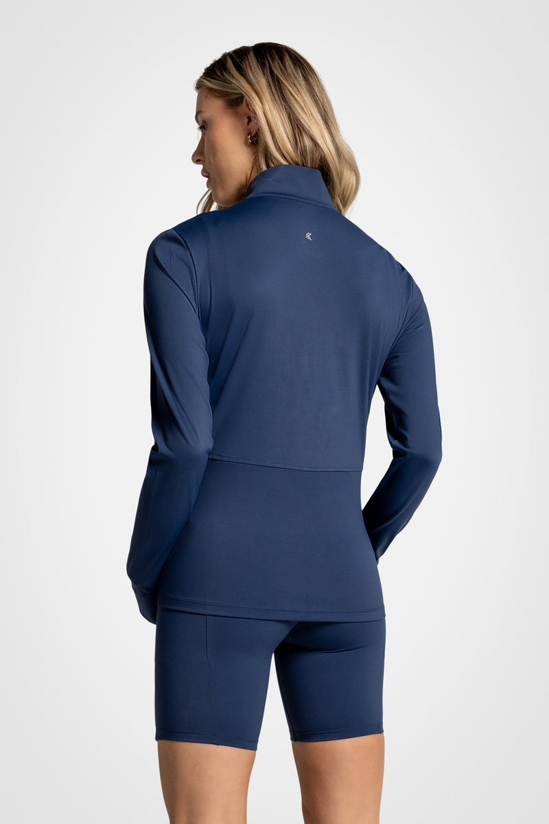 NS Interlock Mock-Neck Jacket