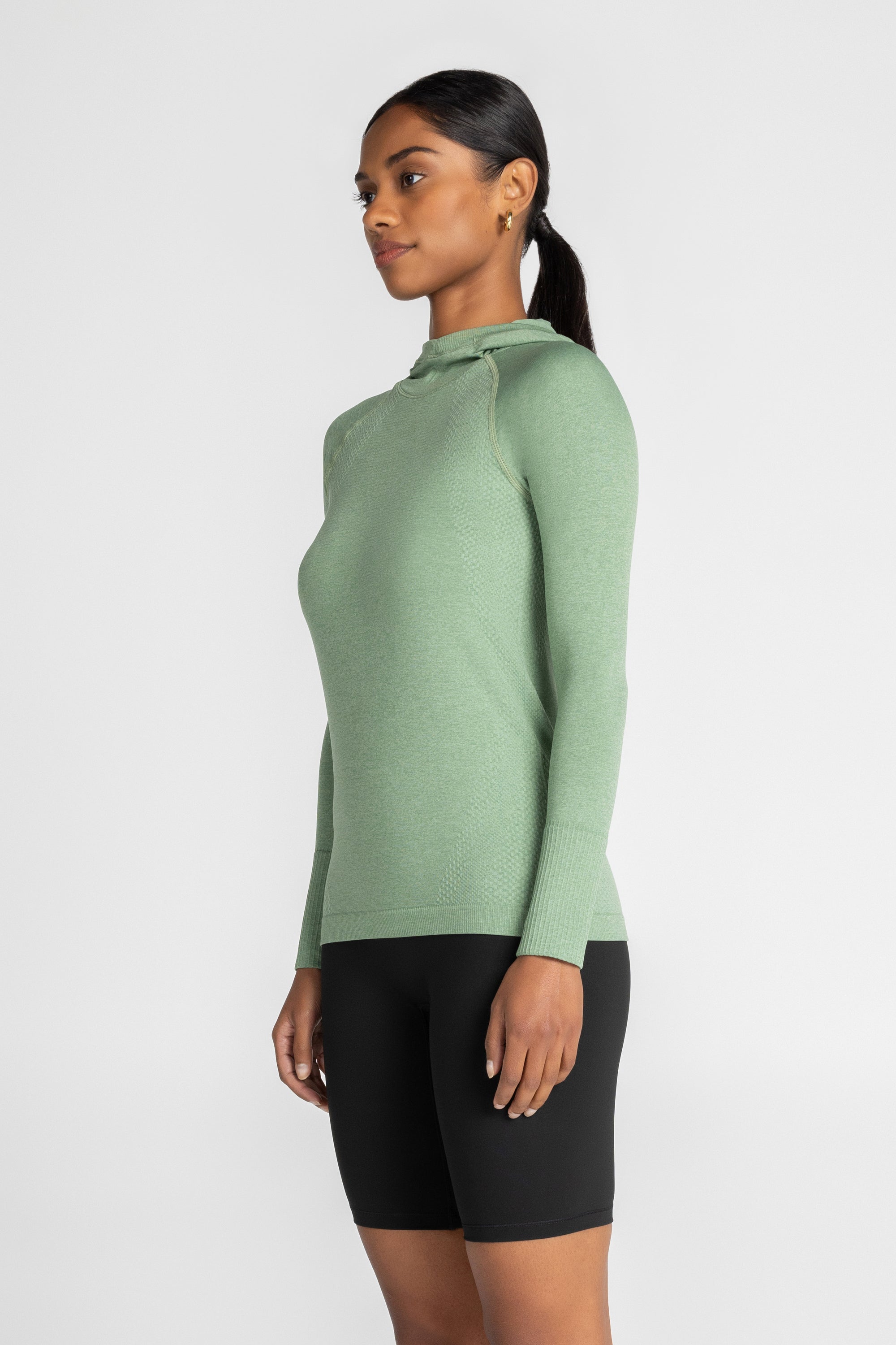 FlexBlend Hooded Seamless Performance Top