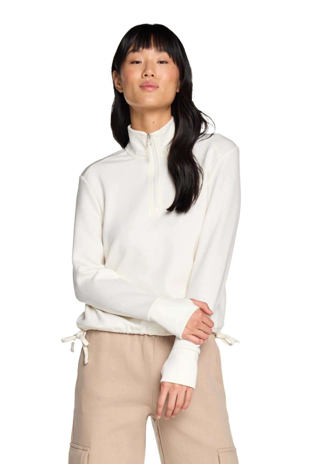 Kyodan Womens Shelby Funnel Neck Half Zip Sweatshirt