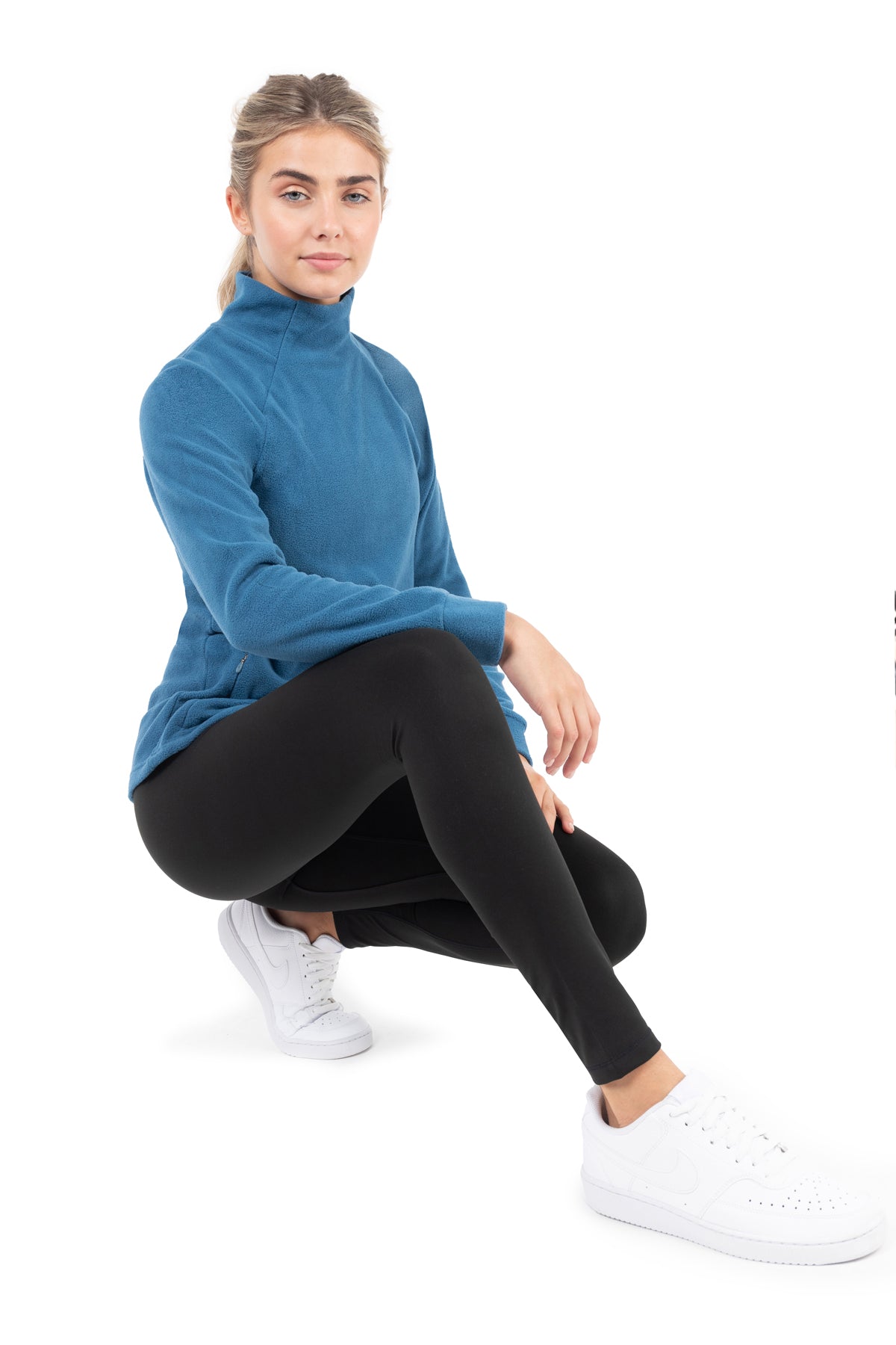 Kyodan, Pants & Jumpsuits, Kyodan Blue Black 34 Length Athletic Yoga  Leggins Size Large