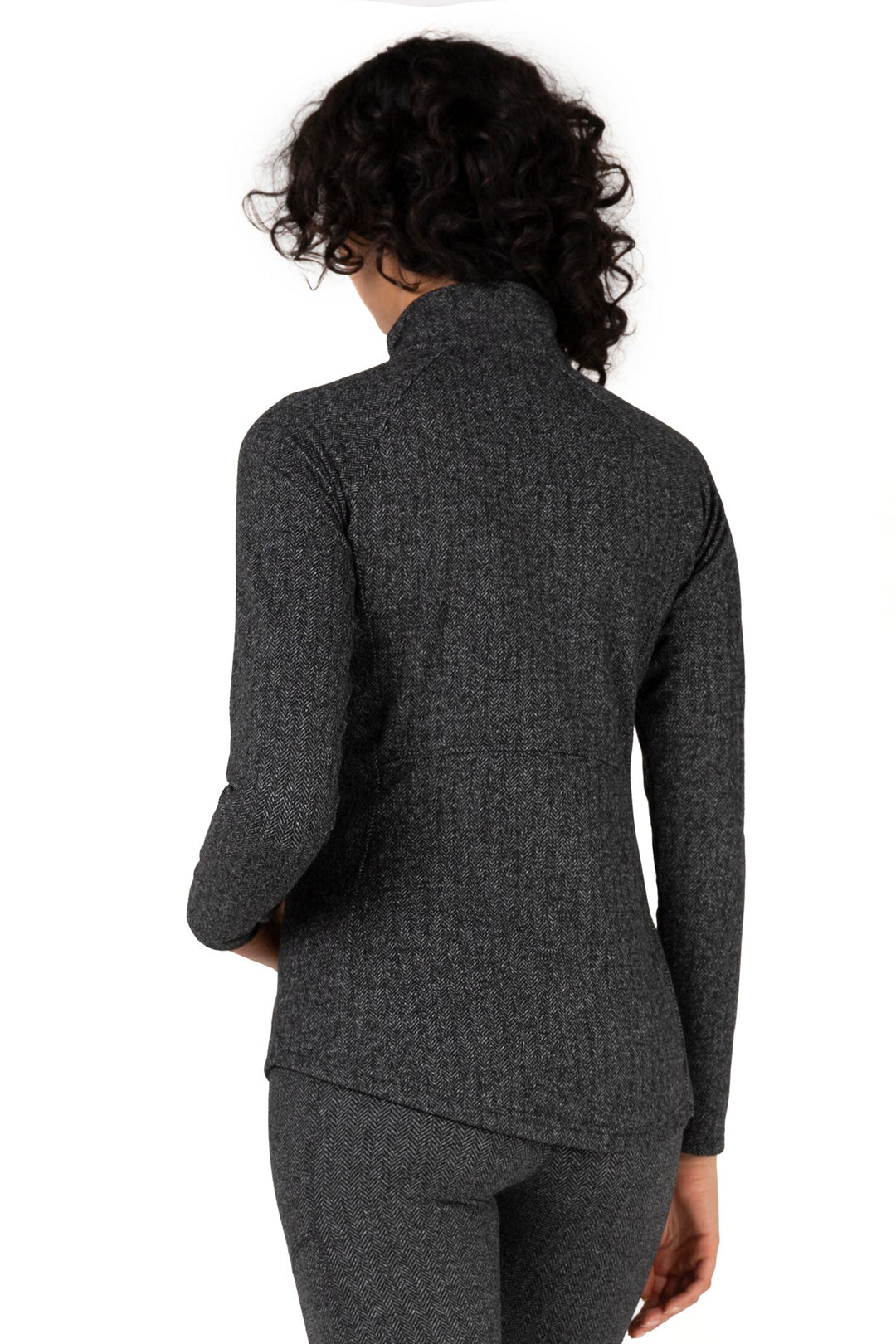 Kyodan Womens Alpine 1/4 Zip Double Brushed Jacquard Sweater