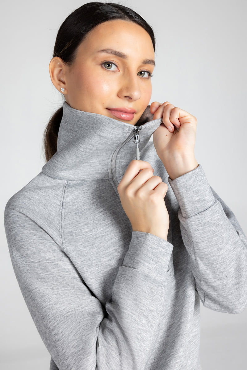 Kaia Funnel Neck Half Zip Sweatshirt