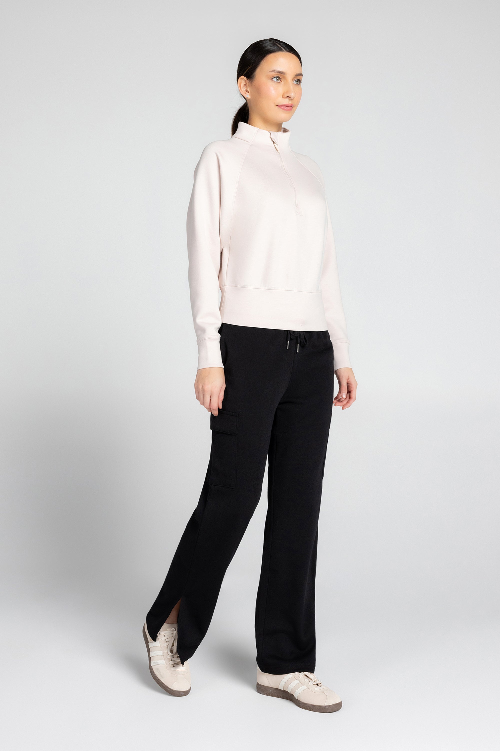 Lorelai Mock Neck Half Zip Sweatshirt