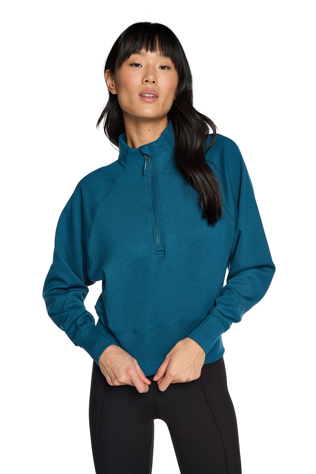 Lorelai Mock Neck Half Zip Sweatshirt