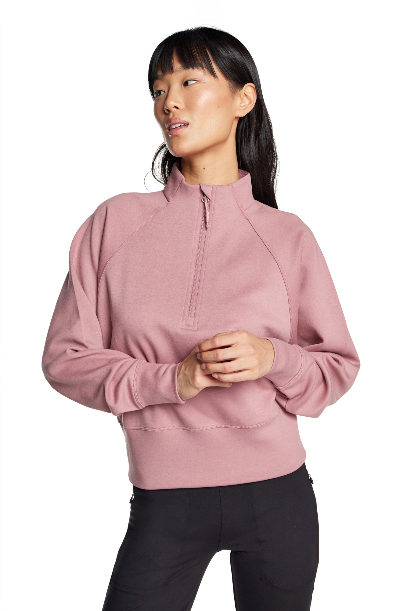 Lorelai Mock Neck Half Zip Sweatshirt
