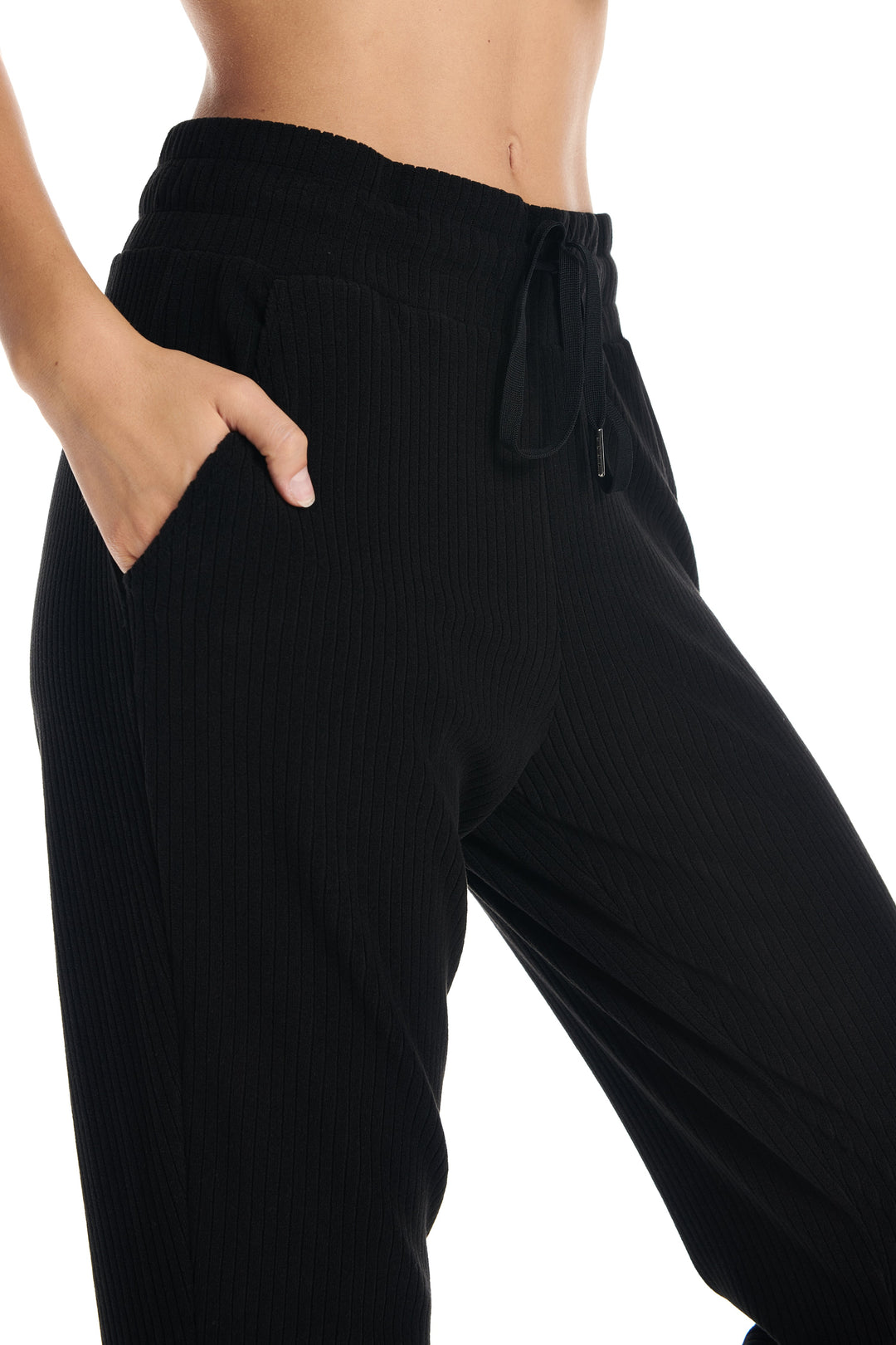 Kyodan Womens Velour Ribbed Lounge Trouser Jogger
