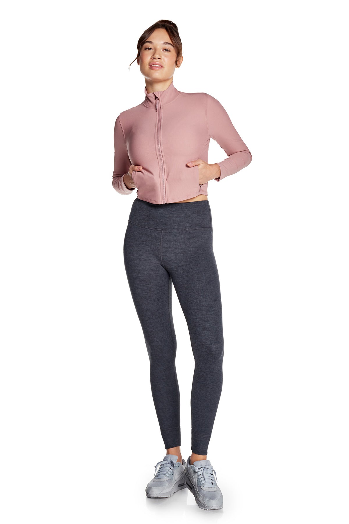 Kyodan Utility Fleece-Lined High Waist Leggings Black X-Small at   Women's Clothing store