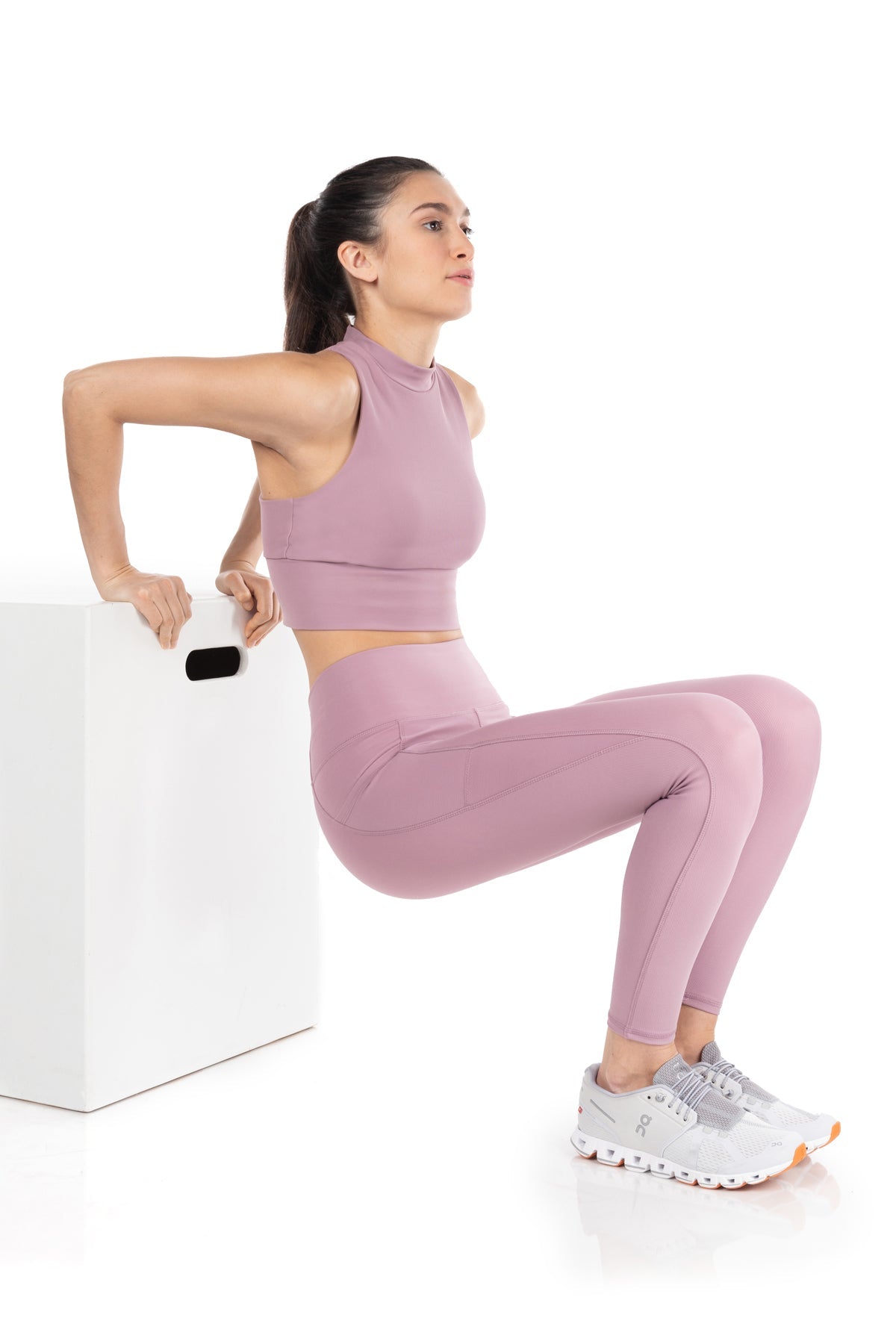 Griffintown Ribbed Mock Neck Bra Top